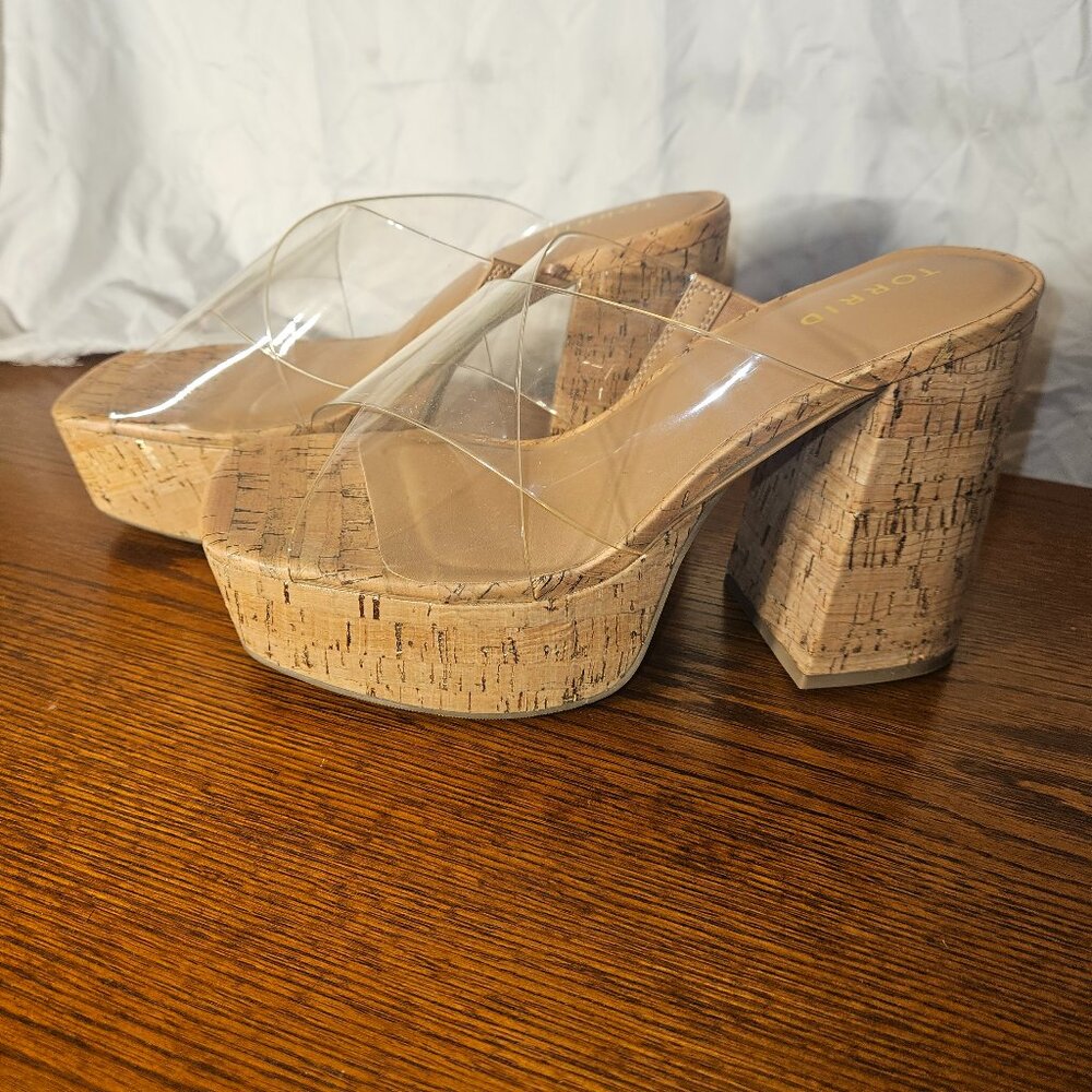 Torrid Translucent Block Heel platform sandals SOLD IN A DIFFRENT PLATFORM